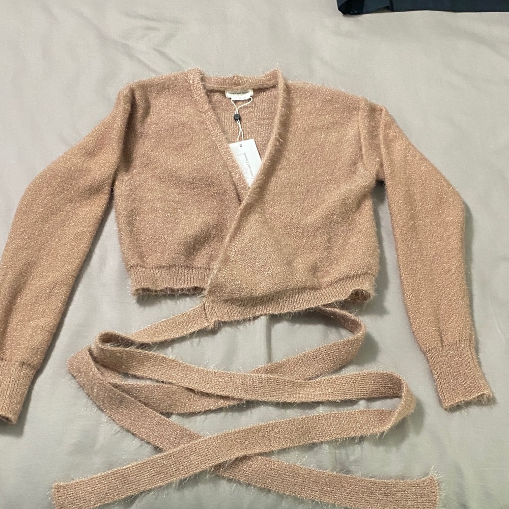 Lovers + Friends Tan Wrap Cardigan